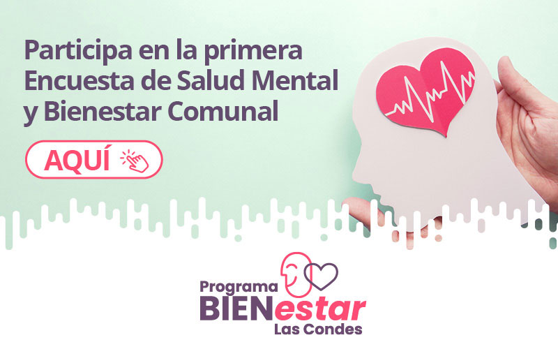 ¡Atención vecinos! Los invitamos a participar de la Primera Encuesta de Salud Mental y Bienestar Comunal.
Participa en lascondes.cl o directametne aquí: es.surveymonkey.com/r/BienestarLas…