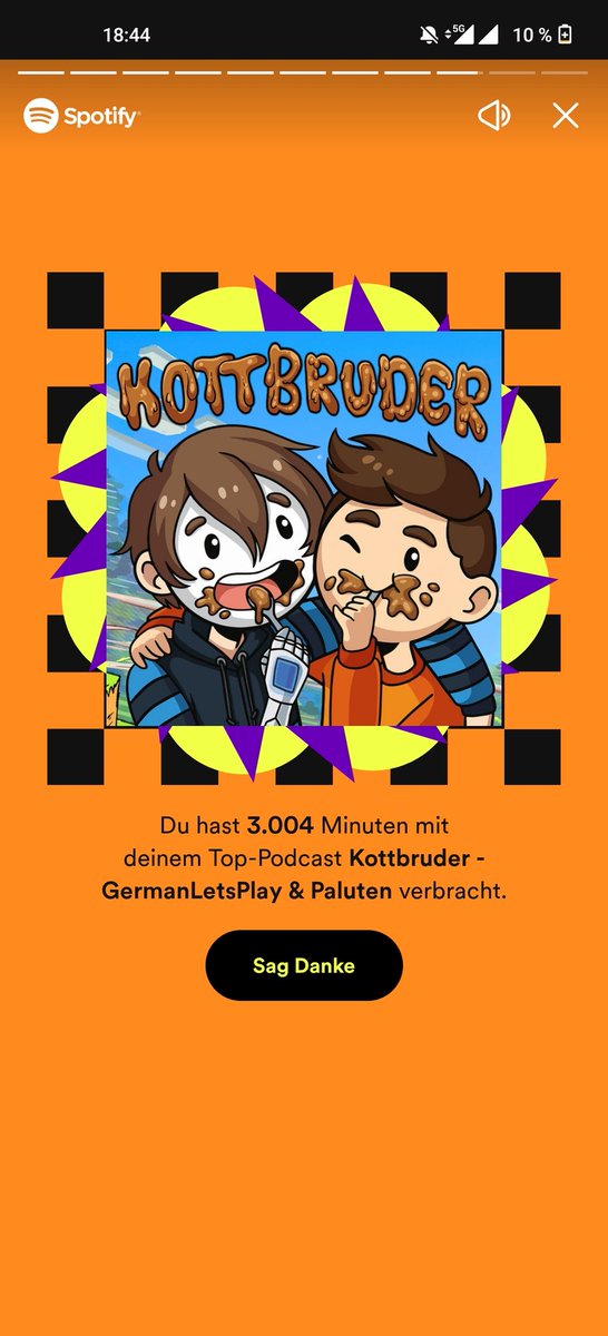 CandyGZ3's tweet photo. Danke an @GermanLetsPlay &amp; @paluten dass ihr dieses Jahr mein Top-Podcast auf @Spotify seit, @kottbruderpod. Ich habe alle 3.004 Minuten geliebt. Danke für die tolle Zeit. Habs vielleicht etwas öfters gehört.
#kottbruder 
 #SpotifyWrapped https://t.co/MU7t60IjnK