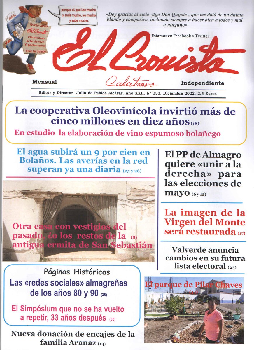 Somos una empresa pequeña, muy modesta, pero seria y cumplidora. Decimos que salimos el día primero de cada mes, y a veces, hasta nos adelantamos. Así somos los siete redactores contadores de historias.