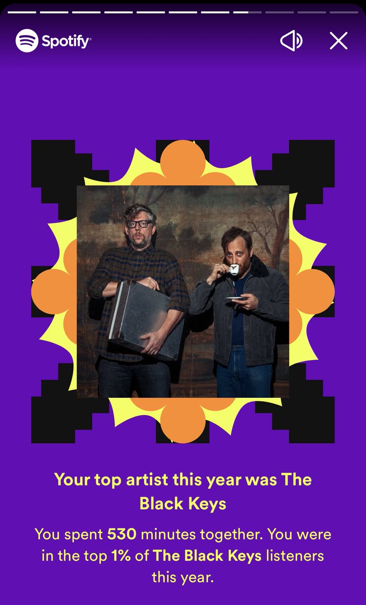 aerenbaum's tweet photo. Wholly unsurprised 🎶 @theblackkeys will always be in my top faves ♥️#SpotifyUnwrapped https://t.co/E0OAaOpEWa