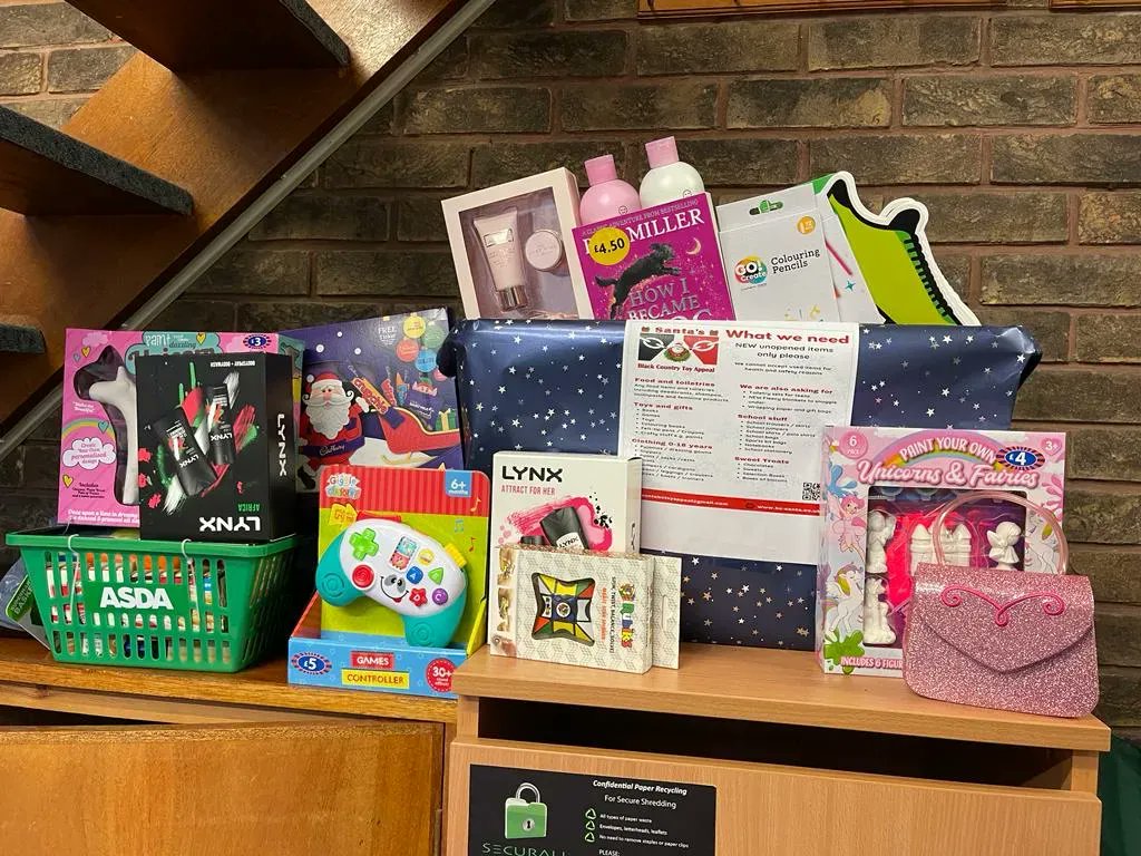 BachesLLP's tweet photo. As we wrap up our day at the office, we've had a lot of love from the team to help others have a happier time for Santa BC Toy Appeal! 😍 https://t.co/yTry0OygW5  

#SantaBCToyAppeal #Santa #Baches #Sandwell #WestMidlands #WestBrom https://t.co/dwTL6dvL7l