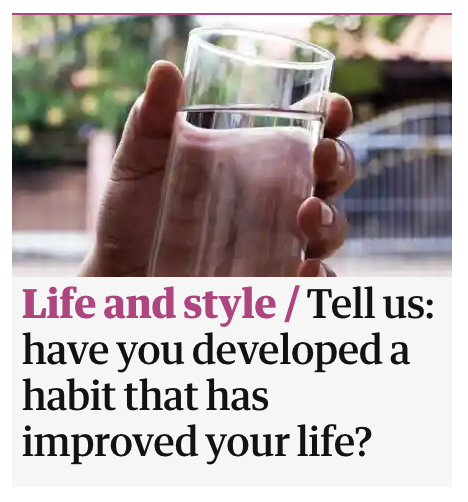 Thinking of writing in about my new love of wild swimming...