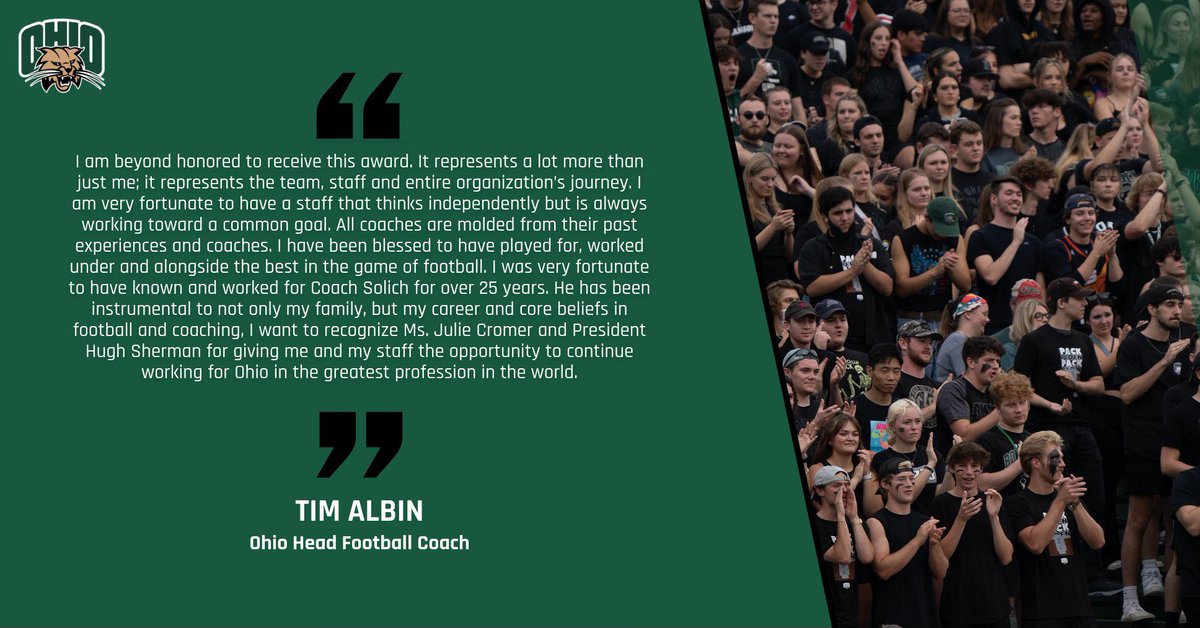 .<a href="/CoachAlbin/">Tim Albin</a> on winning MAC Coach of the Year