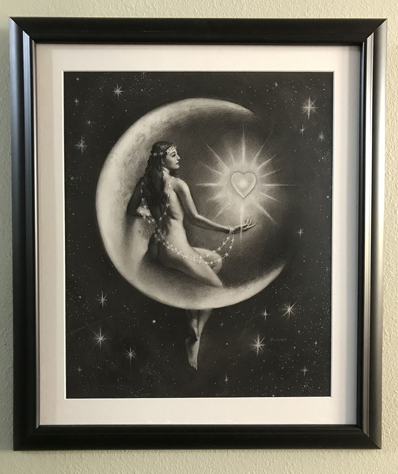 ZeleznikArt's tweet photo. "Crescent Heart"
13.75" x 16.75” Charcoal on Strathmore drawing paper
Available: $420 includes US shipping
FRAMED and ready to hang.
#fantasyart #moonlady #ladyonthemoon #crescentmoon #charcoaldrawing #artforsalebyartist #charcoalartist https://t.co/9D04oop44w