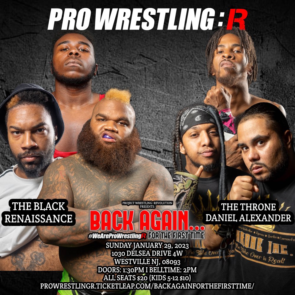 ProWrestlingR1's tweet photo. All who attended โRE: Definitionโ bore witness as @SamaelFawzi7 joined @blkren_pw and attacked @DanielATG215. @IncThrone intervened and thus the match had been set.
#SixManTag action. @DMKiddeauX will surely be closely in towโฆ https://t.co/phj1j9IDn5