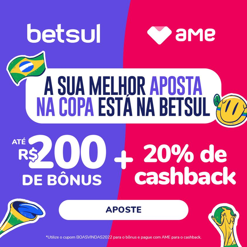 ApostasRapidas's tweet photo. Benefício em dobro com Betsul + @useamedigital!

Utilize o cupom BOASVINDAS2022 no seu depósito e ganhe 100% de bônus para apostar. Aproveite e pague com AME para ganhar 20% de cashback. Demais!

Acesse https://t.co/ZnGtSDA3Mb.

#ApostasEsportivas #Betsul https://t.co/vmDodDOOB4