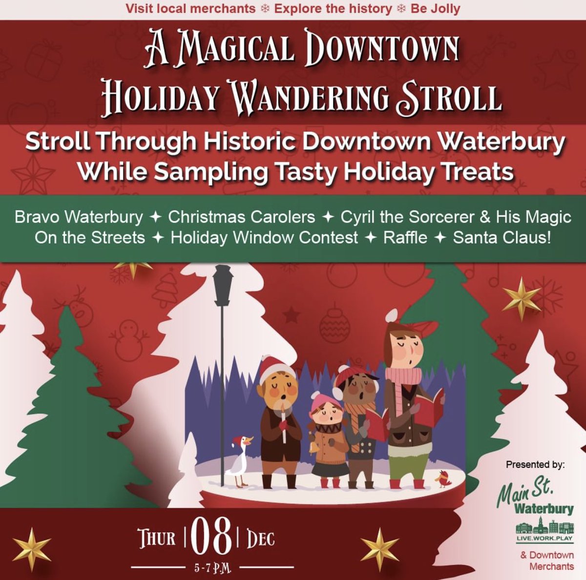 Downtown storefronts competing in the Holiday Window Decorating <a href="/MainStWaterbury/">MainStreetWaterbury</a> 
•• Everyone come and enjoy us🎅🏻🎅🏻 
Vote for us!! <a href="/masterbarberct/">Master Barber Ct</a>  
#mainstwaterbury #barbershop  location #106smainst