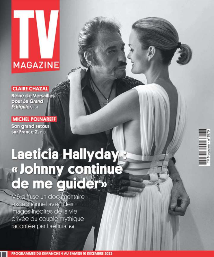📺<a href="/M6/">M6</a> diffuse un documentaire exceptionnel, illustré par des images inédites, dans lequel <a href="/LHallyday/">Laeticia Hallyday</a> raconte sa vie avec Johnny. Nous lui consacrons notre couverture cette semaine