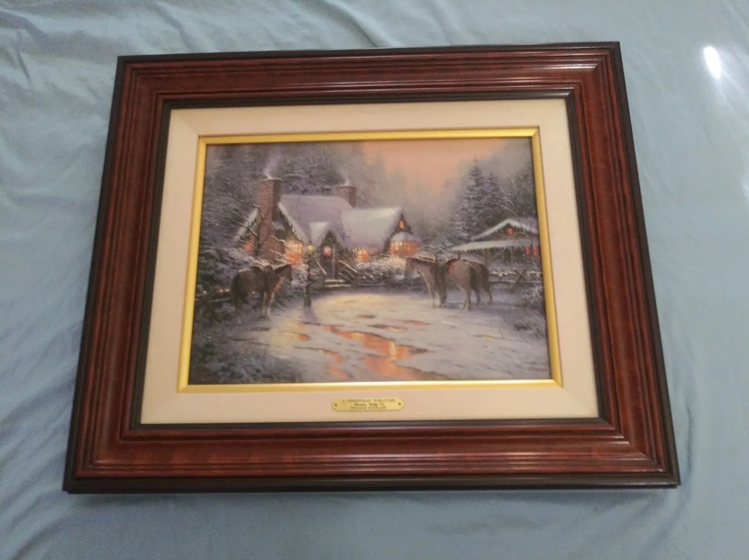 JwsTreasure's tweet photo. Just in time for your Holiday decor!
Thomas Kinkade Christmas Cottage VII Signed Print On Canvas W/COA #403 of 2950 https://t.co/99H4rWgffC https://t.co/eZB66VzTZb