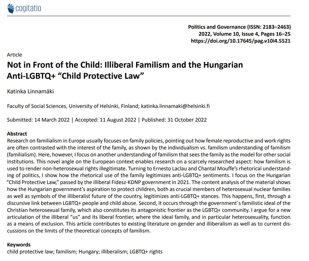 Helsinki Hub on Emotions, Populism & Polarisation tweet media