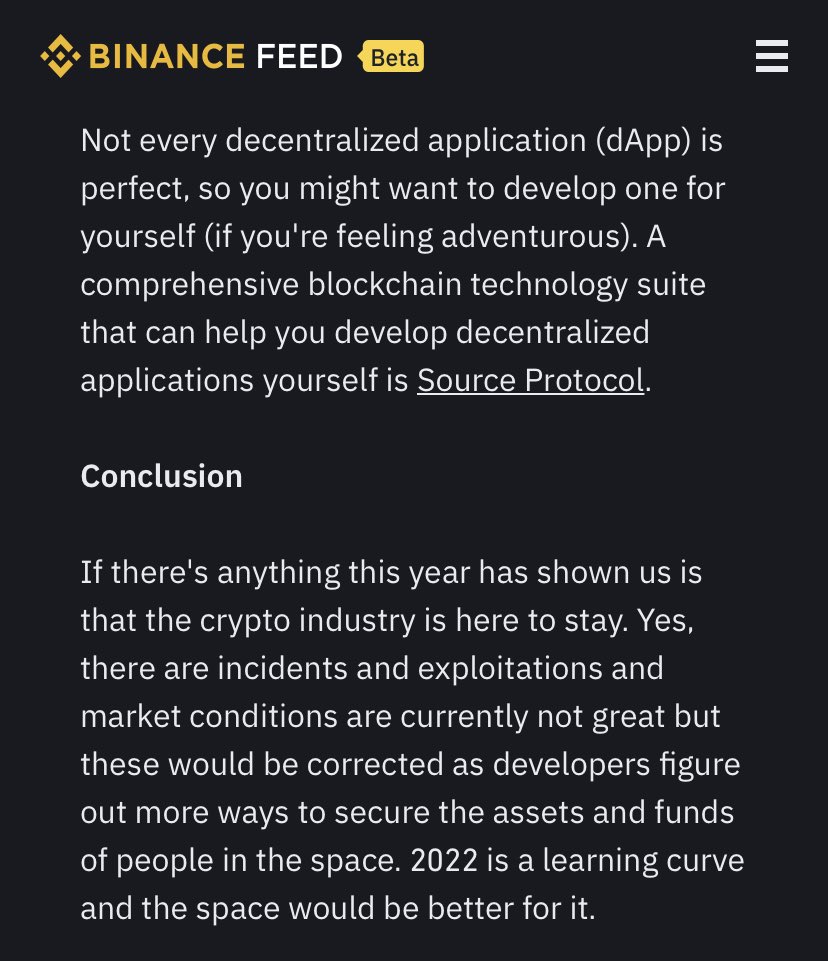 SourceProtocol_'s tweet image. Honored to be mentioned in @EvanLuthra’s first article for @binance, where he outlines what innovations we can expect to see from #DeFi markets &amp;amp; $crypto at large after a tumultuous 2022.

#SourceProtocol will be integral in the future of #DeFi &amp;amp; #Web3. 

binance.com/en/feed/post/9…