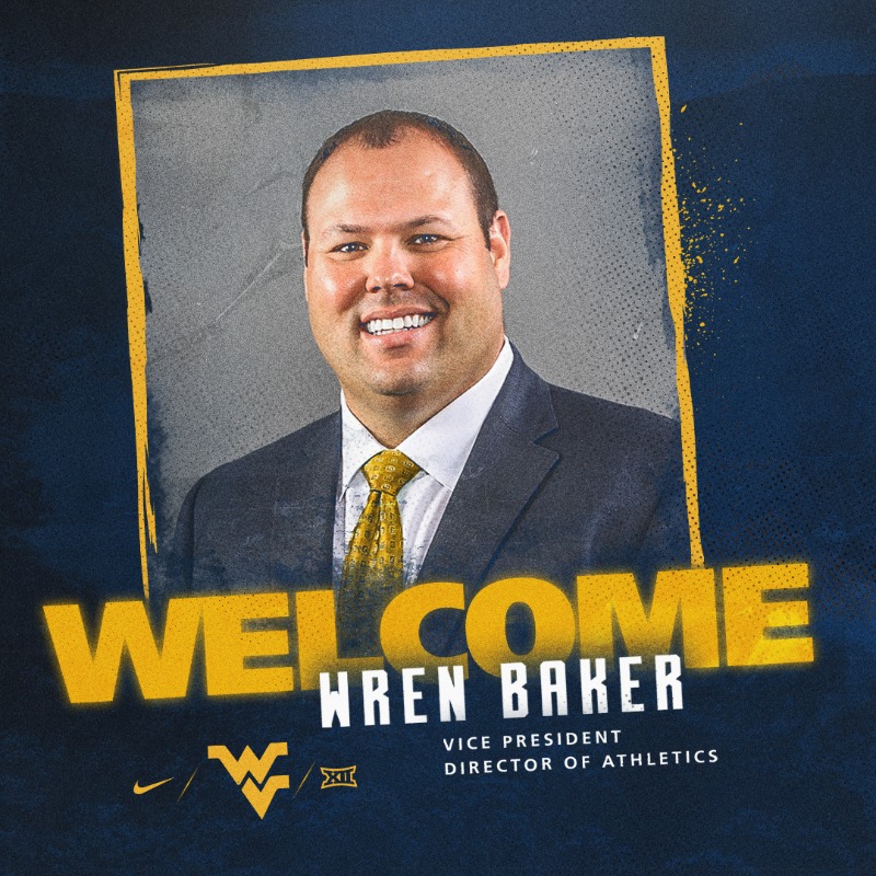 WVUSports's tweet photo. West Virginia University welcomes Wren Baker as its new Director of Athletics.

#HailWV