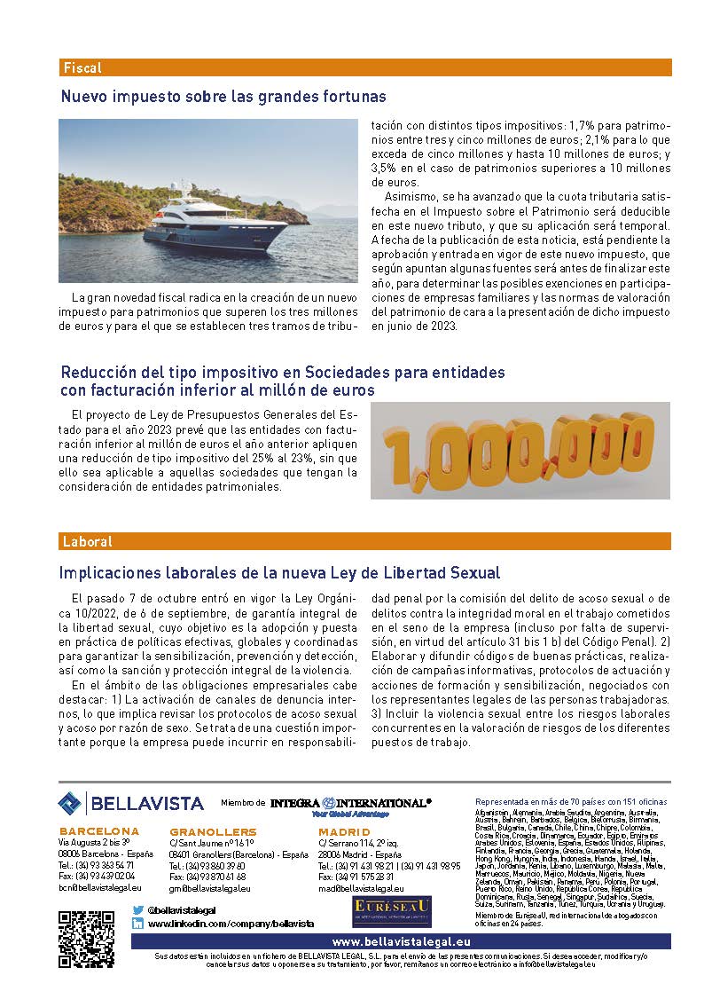 Desde BELLAVISTA, estamos encantados de compartir con vosotros la BELLAVISTANEWS de este noviembre!