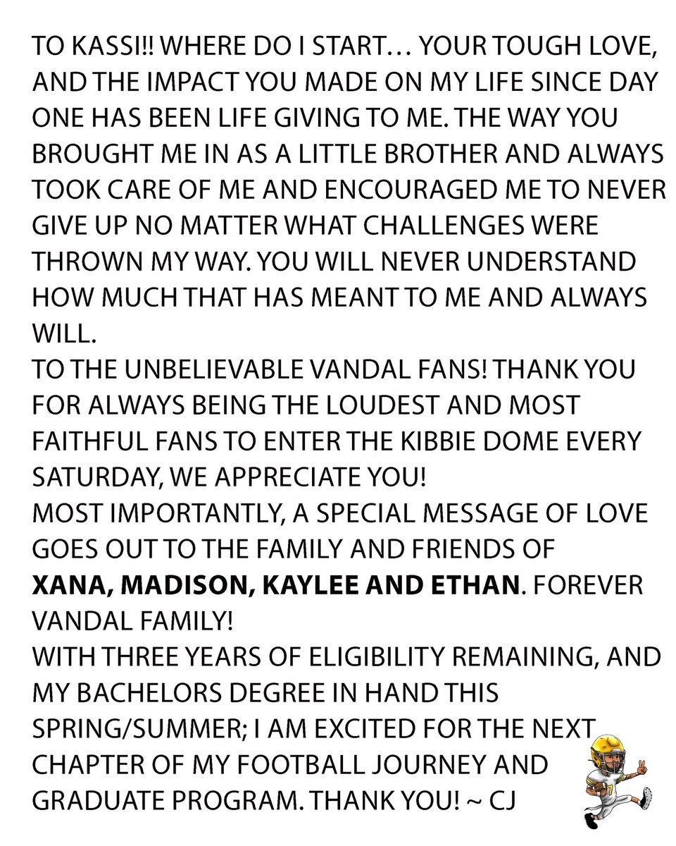 Thank You Vandal Family.