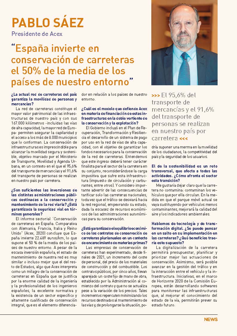 !No os perdáis la interesante entrevista al Presidente de <a href="/acex_asociacion/">Acex</a>, Pablo Sáez, en la <a href="/BELLAVISTANEWS/">Bellavista News</a> de este noviembre¡
