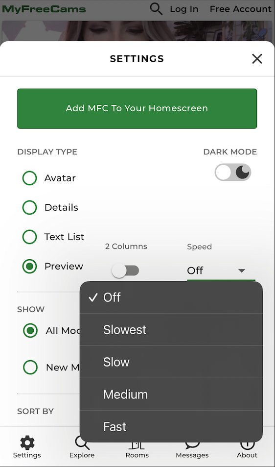 AppMyFreeCams's tweet photo. When opening the menu for a model in a room, the video in the background will now remain displayed on https://t.co/oMlSWZ3Dqy! The Preview display now has the ability to turn off preview animations. https://t.co/UTmC7zyKqd
