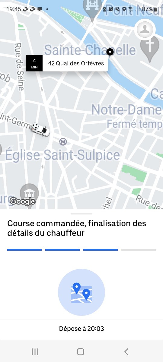 Super annoying to see the app moving all around to let you believe that something is happening while you are waiting for an <a href="/UberFR/">Uber France</a> <a href="/Uber/">Uber</a>
