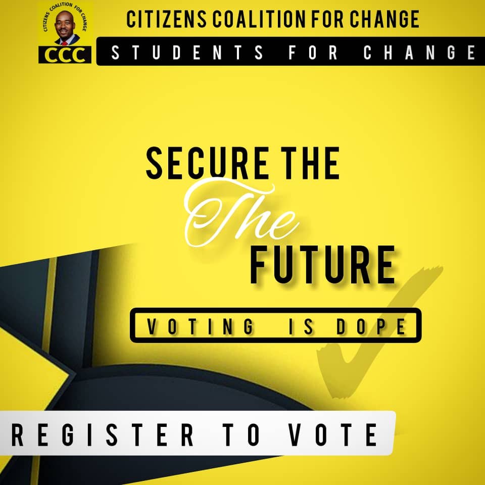 MusikanaWake263's tweet photo. Your Vote Your Future
@CCCStudentsZW @daddyhope @MalemaZw @ZinasuUz @EmmanuelSitima7 

#Students4Peace
#Students4Peace https://t.co/l1htoXOWwA
