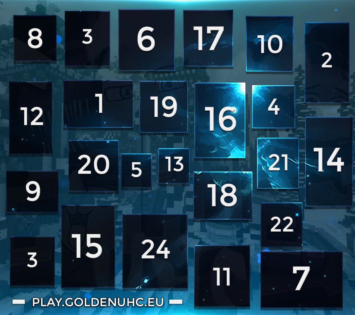 Dernier mois de cette magnifique année, mais... Qui dit Décembre, dit fête et cadeau. Et cette année, GoldenUHC décide de vous faire plaisir ! 🔥

Et quoi de mieux pour qu'un calendrier de l'avant et qu'un nouveau lobby spécial hiver pour bien commencer ce mois de Décembre ?