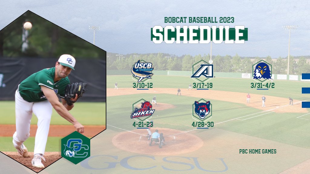 BREAKING: Bobcat Baseball Releases 2023 Schedule

26 home games this season!

gcbobcats.com/sports/bsb/202…

#BringTheThunder @GCBaseball31
