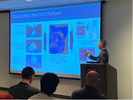 #ICYMI <a href="/rklinghoffer/">Richard Klinghoffer</a> showcased <a href="/PresageBio/">Presage Biosciences</a> #CIVO platform and our unique ability to layer known areas of drug exposure on top of deep #spatialbiology insights in Boston last month. Catch him in San Francisco on December 1st as he makes another stop on the #nanostring World Tour.