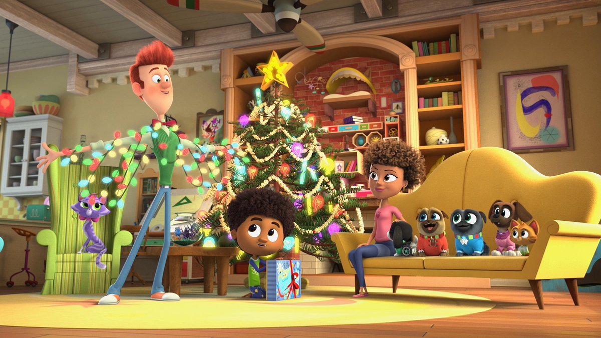 The pets celebrate Christmas in the new holiday themed episode of #PuppyDogPals premiering December 1 on #DisneyJunior and DisneyNow, with the #DisneyChannel premiere on December 21st!