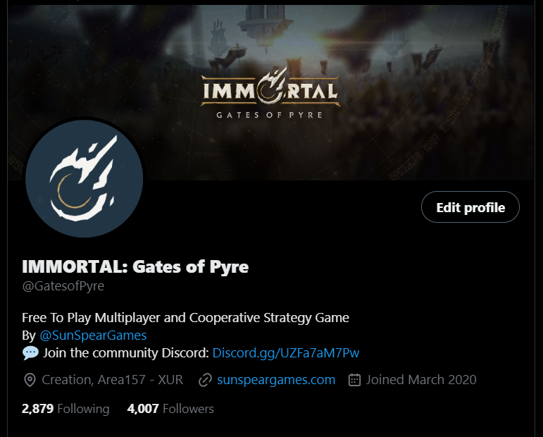 GatesofPyre's tweet photo. Thanks everyone for helping us reach 4,000 FOLLOWERS🎉

To celebrate, we want to give away 5 KEYS to the CLOSED ALPHA of our game! All you need to do to enter is:

⬆️Follow @GatesofPyre 
❤️Like/RT this tweet
👉Tag someone you want to play with!

#indiedev #gamedev #indiegame https://t.co/9e6gCl6aSN