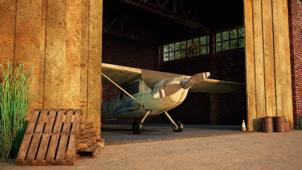 ROSKOART's tweet photo. The Abandoned Hangar project I’ve been working on 🤩🤩

#3denviroment #3Dartist #maya #UnrealEngine5 https://t.co/MJE16YYGXU