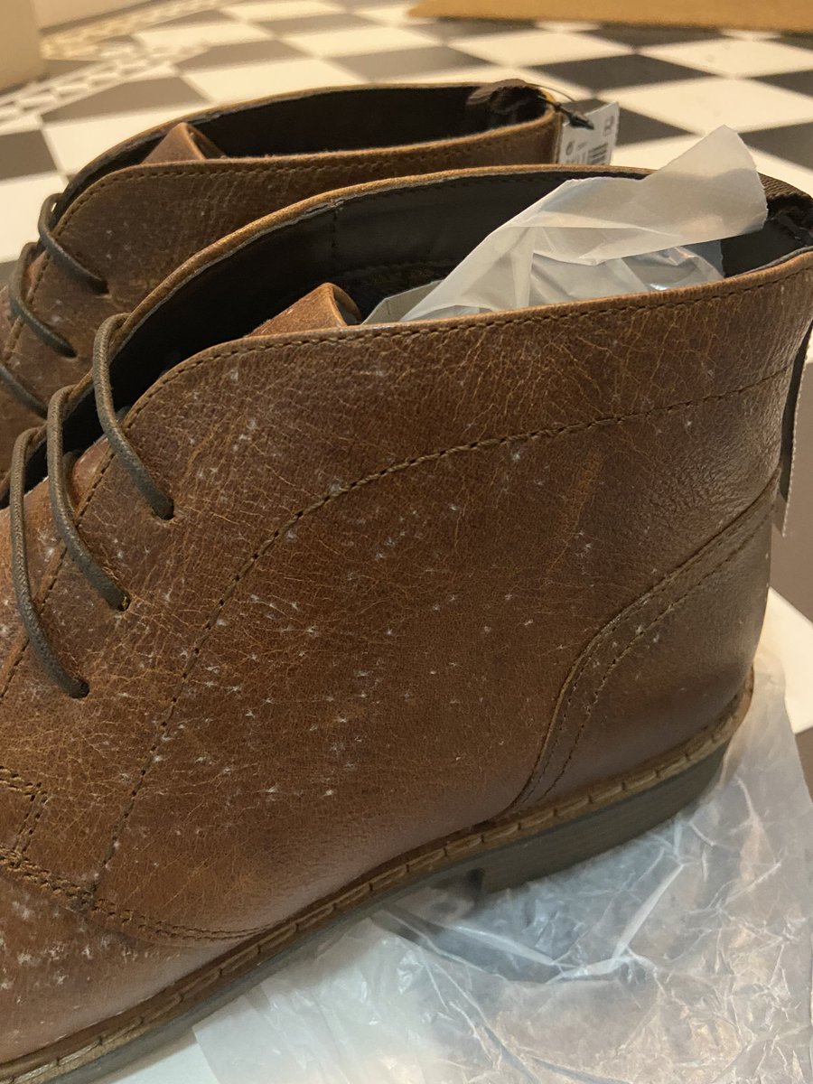MichelleTomliss's tweet photo. Wow! Mouldy shoes just been delivered @nextofficial Clearly no quality check before despatch! https://t.co/cmq7p0UCZE