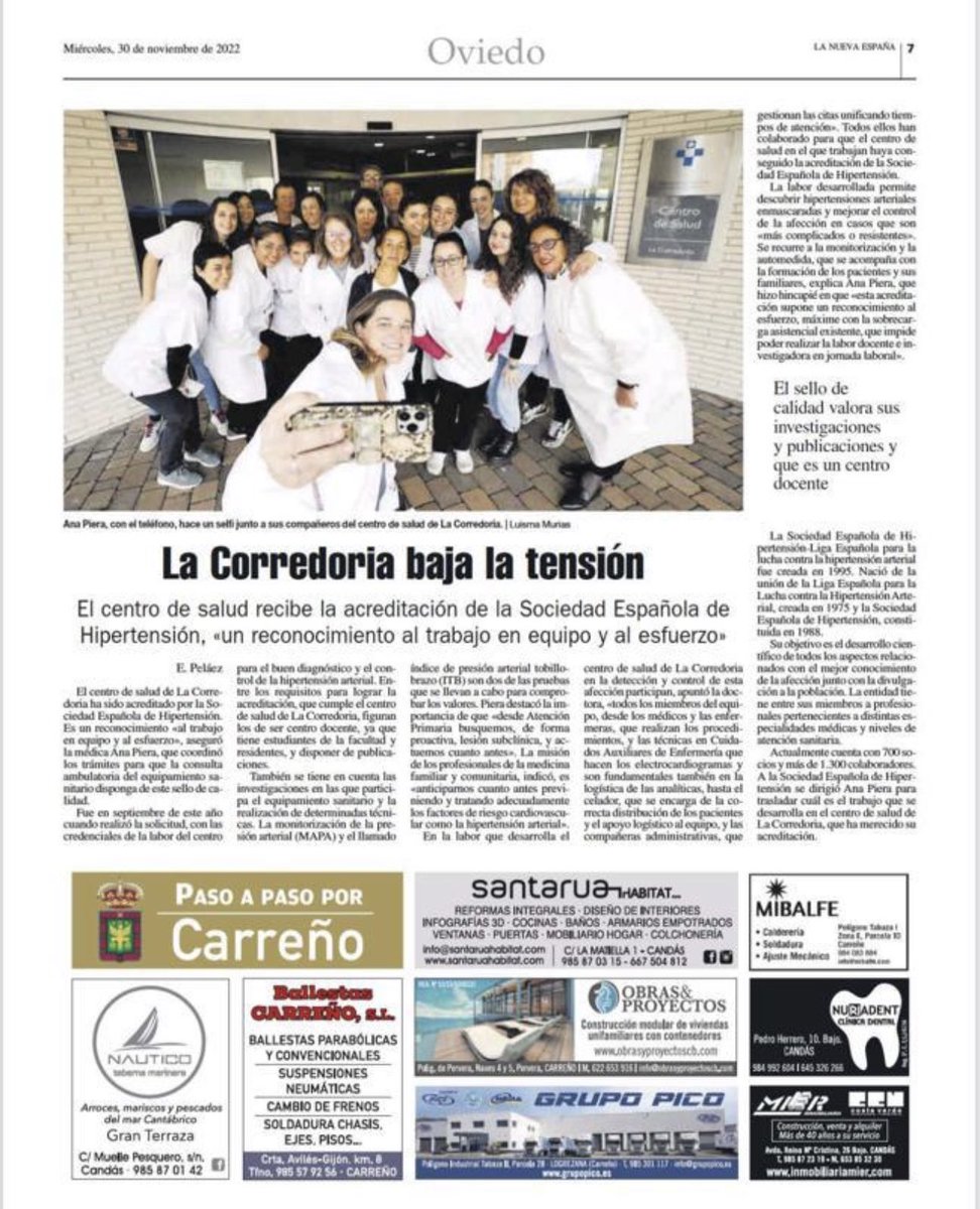 ana_apiecar's tweet photo. Acreditación de la @SEHLELHA140_90 al #CentroSaludLaCorredoria @astursalud
#APclave en el abordaje precoz de los #FRCV y el #RCV #frenandoContinuumCV
Gracias a todos los compañeros
▶️#JuntosEsMasFacil🤝🏼🤝🏼🤝🏼 https://t.co/81CFk8fAJF