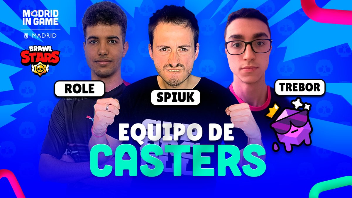 🏆¡NUESTRO EQUIPO DE CASTERS!

🎙<a href="/Role_BS/">HMB Role</a> , <a href="/SpiukYT/">SpiuK El Sabio</a> y <a href="/TreborOP/">Heretics Trebor🐣</a> serán los casters de esta edición de la Madrid in Game Cup

#MadridinGame #MadridinGameFest22
#MadridinGameCup