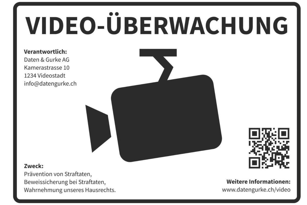datenschutzprtn's tweet photo. Mit dem neuen Datenschutzgesetz (#nDSG) 🇨🇭 wird eine allgemeine Informationspflicht bei Video-Überwachung eingeführt. Zukünftig genügt es also nicht mehr, dass die Video-Überwachung vor Ort erkennbar ist. Was ist zu tun? https://t.co/yAxBLAjWDS https://t.co/Eie0BLje4w