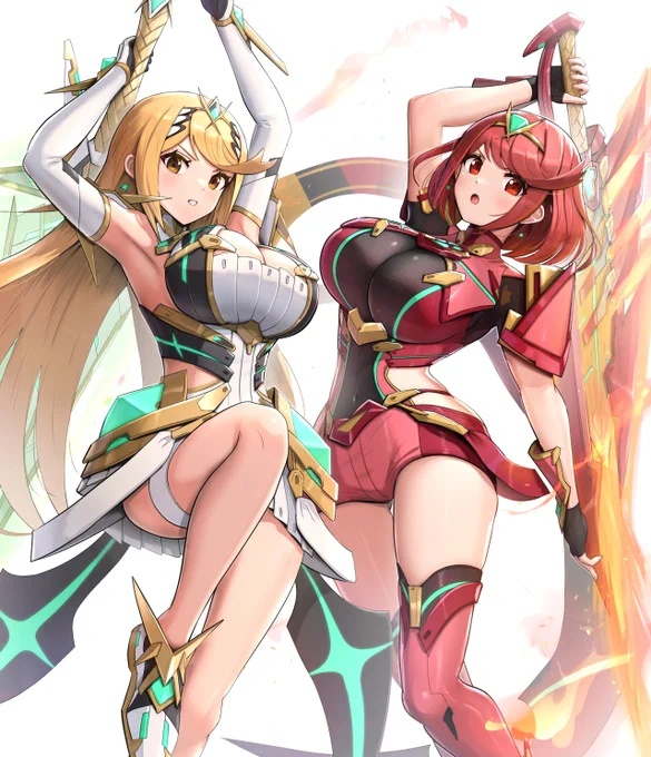過去絵の編集で申し訳ないですが、ゼノブレイド2、5周年おめでとうございますも!! 
