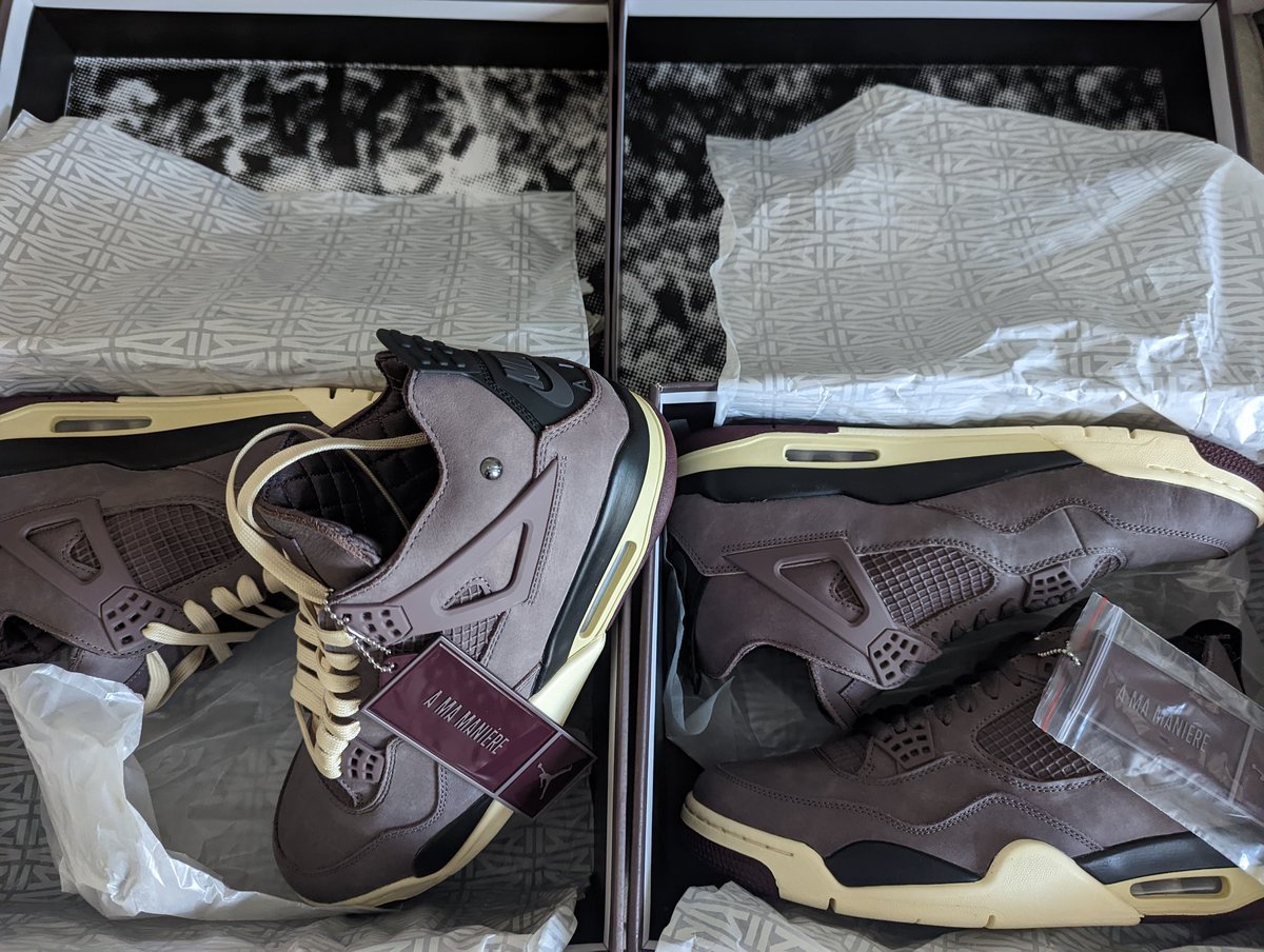 24GEric's tweet photo. Yea, going to go with the amm1 laces #jordan #jordan4 #amm4 @maniere_usa #kotd https://t.co/j7Dzxks9Z8
