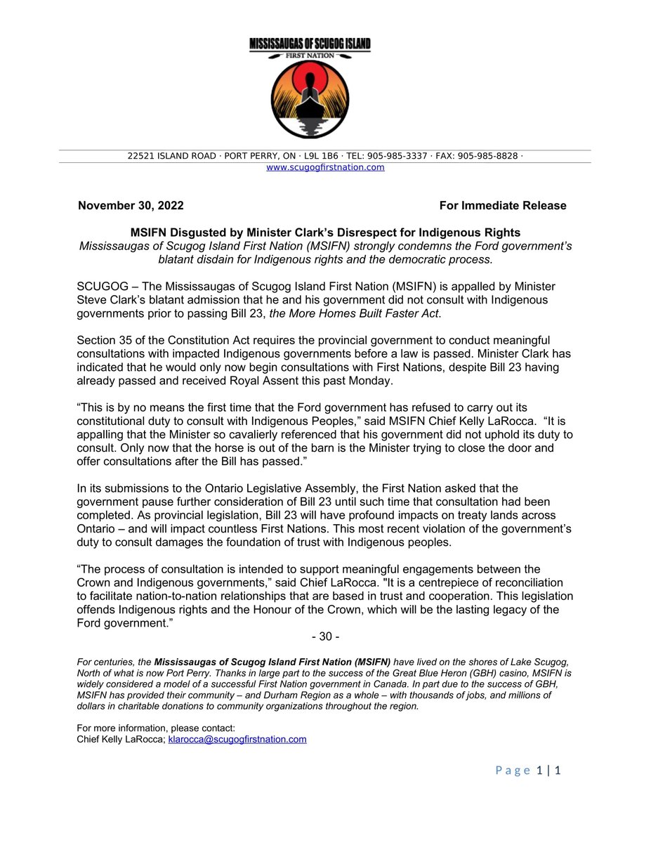 MSIFN - Mississaugas of Scugog Island First Nation tweet media