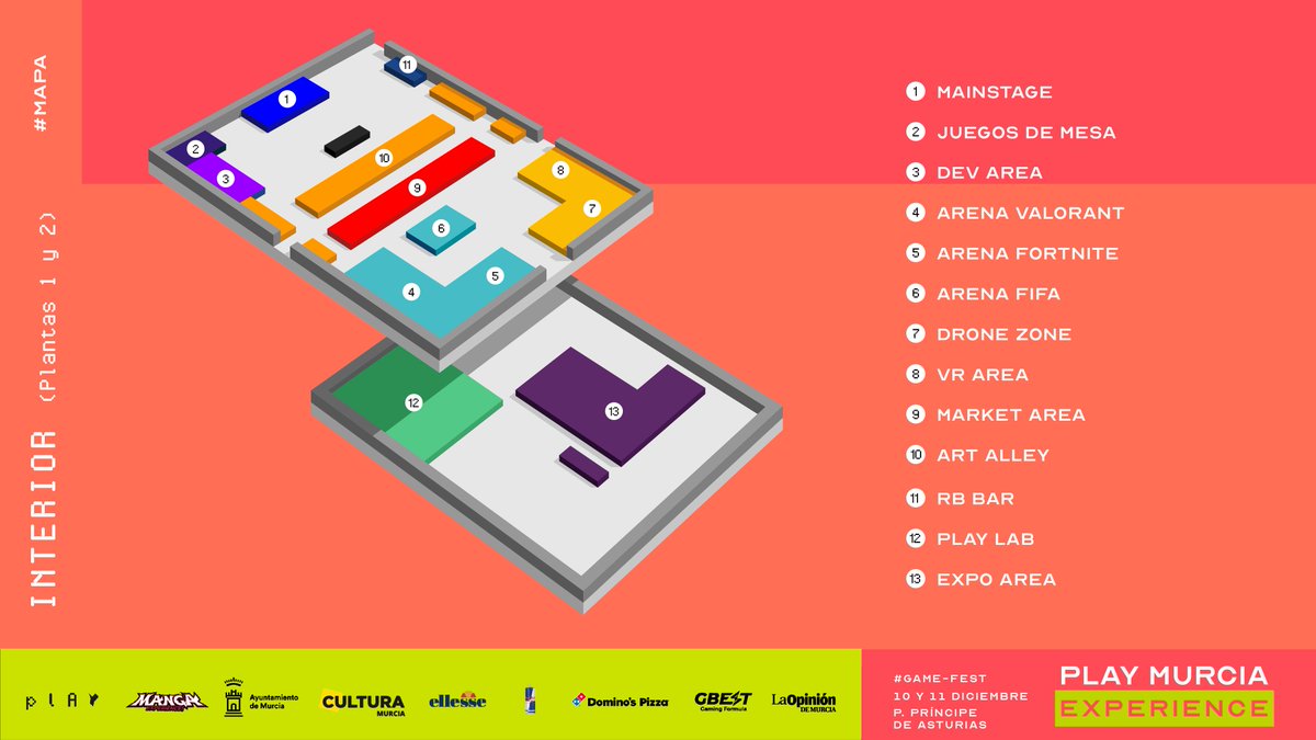 playgenpro's tweet photo. 🗺 MAPA ZONAS · Interior

🔓 #UnlockAllFun
¡DESBLOQUEA TODA LA DIVERSIÓN!

🔴 𝙿𝙻𝙰𝚈 𝙼𝚄𝚁𝙲𝙸𝙰 𝙴𝚡𝚙𝚎𝚛𝚒𝚎𝚗𝚌𝚎
📅 10 y 11 Diciembre 
📍 P. Príncipe de Asturias (Murcia)
⠀
🎟️ https://t.co/f1zTEr8Dhu
#playmurciaexperience #playmurcia https://t.co/6uvBOORRyg
