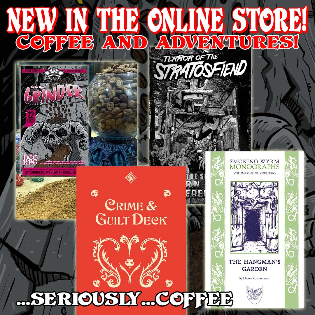 New In The Online Store: DCC Coffee! Plus DCC Adventures!

zcu.io/3bSD 
 
#GoodmanGames #DCCRPG #MCCRPG #Coffee #TTRPG