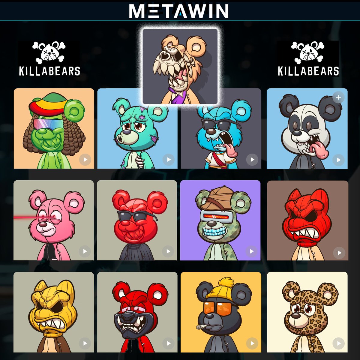 MetaWin's tweet photo. Today we acquired 64ETH ($80,000) of KillaBears NFTs for MetaWin.  This amazing collection is currently trading at all time highs.

Get your very own KillaBear NFT for a fraction of the price by entering now at https://t.co/zMcILptzOV
