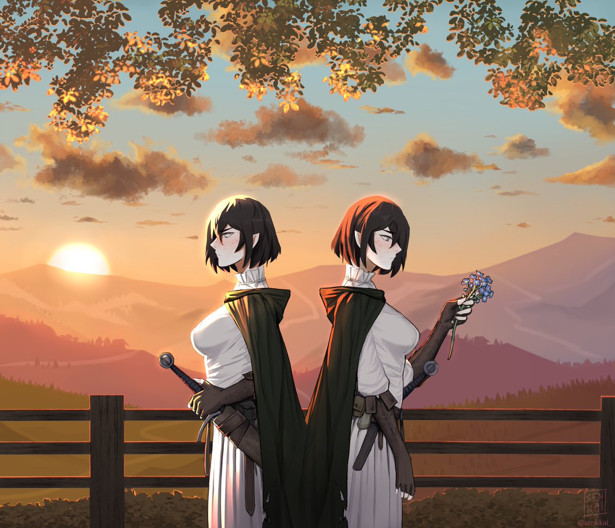 53NK41's tweet photo. It's my birthday today!! 26th🥳Here's some of my art if you feel like retweeting and spreading the good word of a humble half elf lover >:3c https://t.co/MTGdBaJCjX