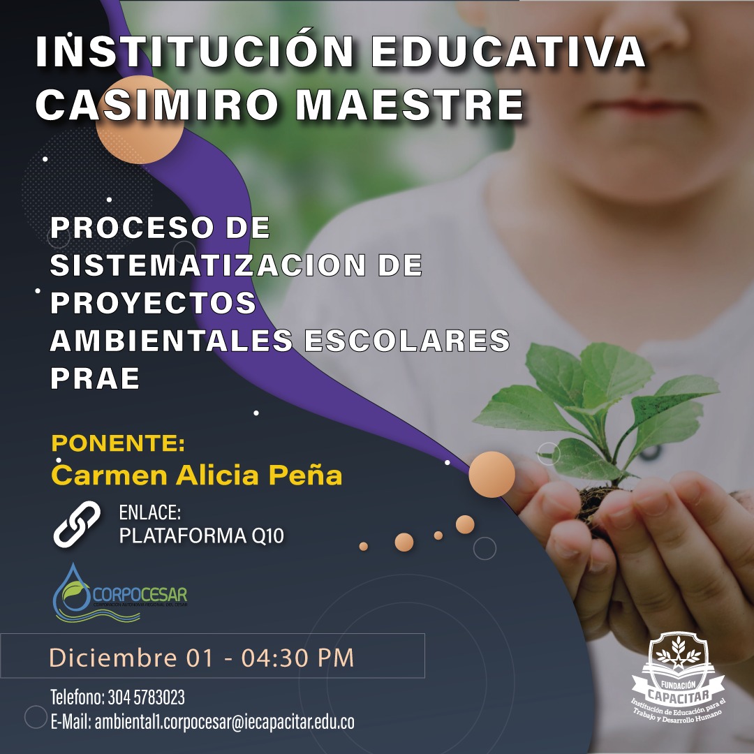 funcapacitar's tweet photo. INFORMACIÓN IMPORTANTE
✅Corpocesar y Fundación Capacitar los invitan cordialmente, a la Reunión virtual* PROCESO DE SISTEMATIZACIÓN DE PROYECTOS AMBIENTALES ESCOLARES PRAE*
Fecha: Jueves 01 de Diciembre
Hora: 4:30 pm
✅El link se estará enviando @Corpocesar https://t.co/fwjxGIz8HR