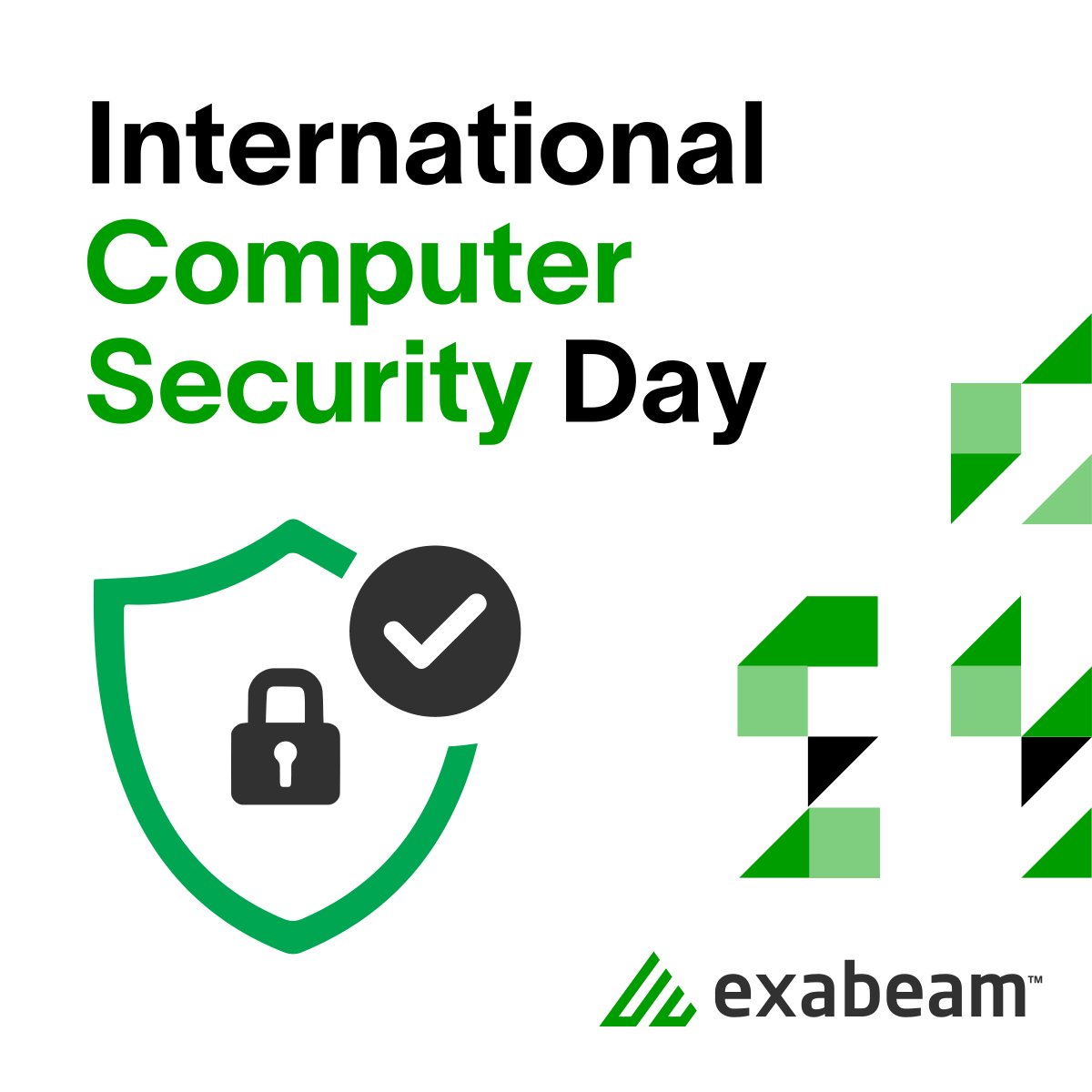 exabeam's tweet image. Happy #NationalComputerSecurity Day!💻 Whether you&apos;re a business or a consumer, make sure your computers are protected with the latest software updates and firewalls. We hope you have a secure year!