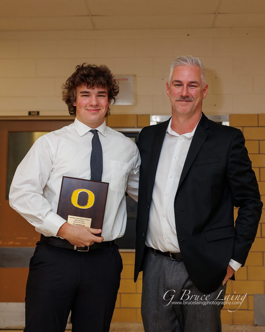 Extremely Honoured to be named the  Oakridge M.V.P for the 2022 football season and also the Mark Picomb Graduates Award for the class of 2023. A special thanks to all my coaches and teammates for making my last year at Oakridge a memorable one, couldn’t do it without you guys🌳