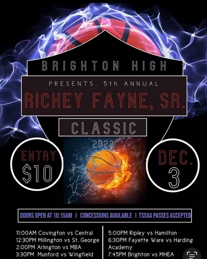 BrightonCards's tweet photo. 🏀🏀Our 5th Annual Rickey Fayne, Sr. Classic will be this Saturday, December 3rd. Tickets are $10. Games start at 11 a.m.  Come out for a day FULL of basketball!🏀🏀 https://t.co/QStUd4oBzT