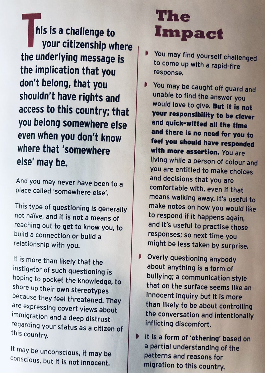 snigskitchen's tweet photo. People of colour in the UK have had to put with the "where are you really from" question all our lives. It's exhausting, tedious, upsetting and IT IS TIME IT STOPPED. https://t.co/MXTd9bkGx2