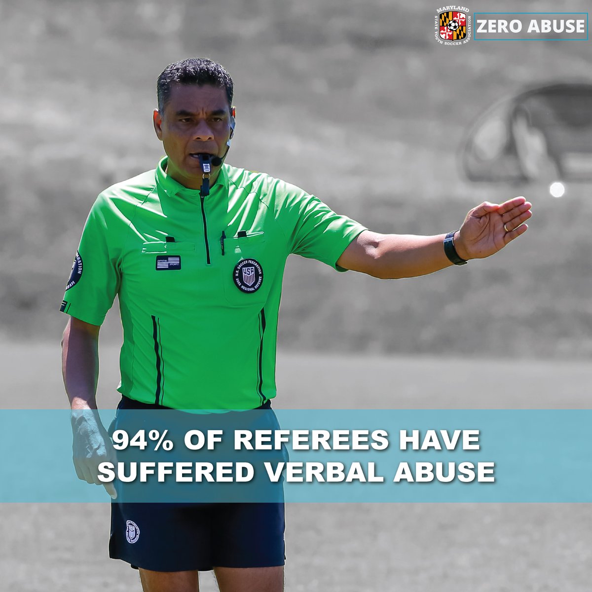MSYSA's tweet photo. Recruiting and retaining referees has reached a critical point, in part, due to the abuse that referees are subjected to on an increasingly frequent basis.
Together we will improve the sporting environment for all participants by achieving 𝗭𝗲𝗿𝗼 𝗔𝗯𝘂𝘀𝗲!
#ZeroAbuse https://t.co/NbHiDUPBFh