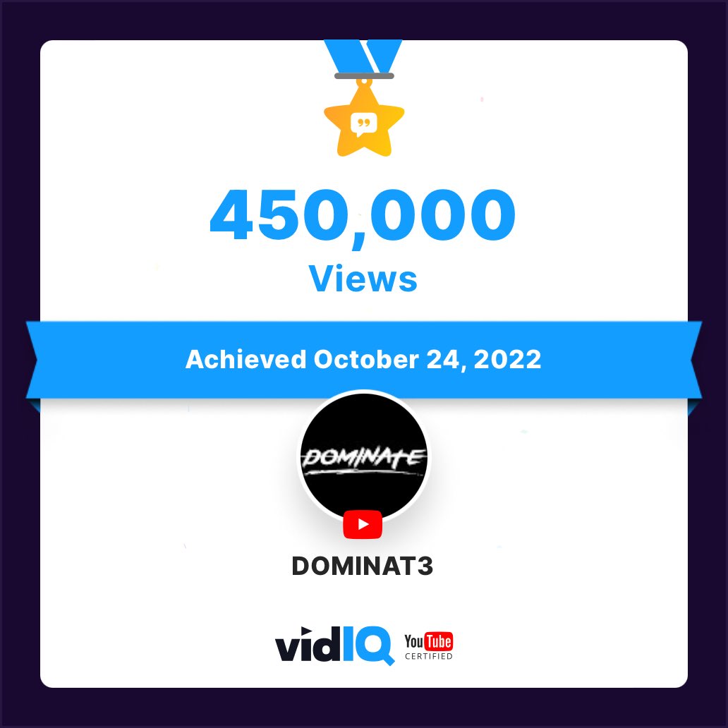 My YouTube channel achieved 450,000 views on 24th October 2022! Not too far away from 500k. Crazy. #onlythebeginning #vidiq ⁦<a href="/vidIQ/">vidIQ</a>⁩