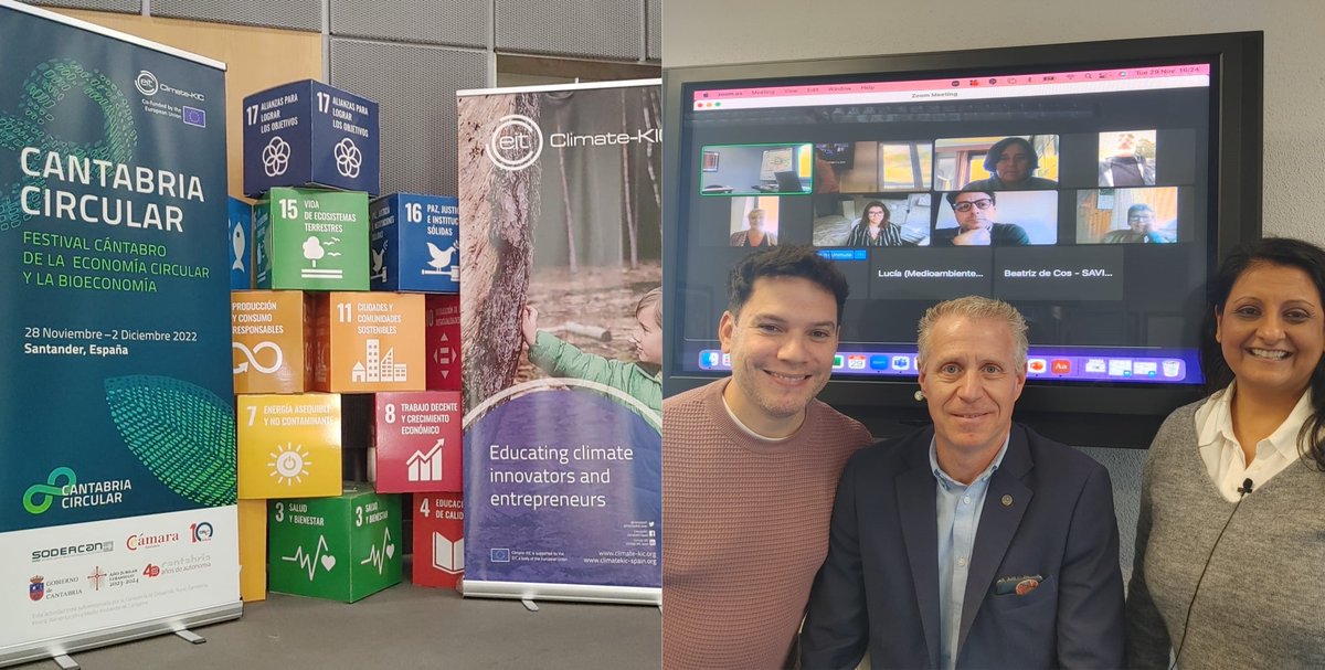 🎉Hoy concluimos el curso en #economiacircular, una de las actividades del ♻ #FestivalCantabro que se celebra esta semana en Santander. 
Que mejor cierre que con la presentación de los participantes, con soluciones circulares a problemáticas que resultan de la economía lineal🎯