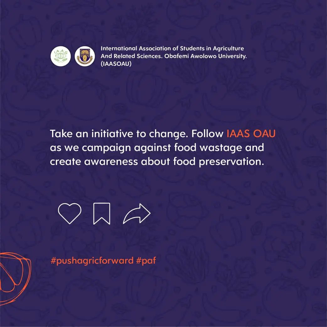 IaasOau's tweet photo. Our actions have alot of impact than we think!
*Follow IAASOAU on our campaign against Food Loss and Food Wastage*
We are online 👇🏽
Instagram/Twitter/Facebook - @IAASOAU
#PAF #IAASOAU #IAASNigeria #IAAS #NoFoodWaste https://t.co/Hf4IyhkdQN
