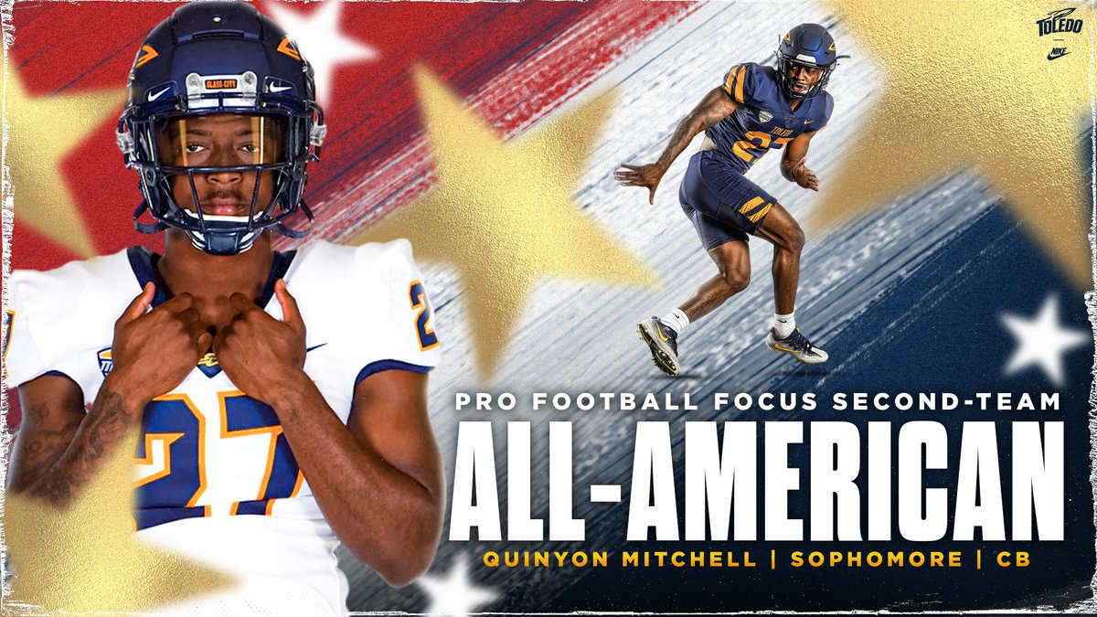 ToledoFB's tweet photo. Congratulations to @quinbangout14 for being named second-team 𝑨𝒍𝒍-𝑨𝒎𝒆𝒓𝒊𝒄𝒂𝒏 𝒃𝒚 𝑷𝒓𝒐 𝑭𝒐𝒐𝒕𝒃𝒂𝒍𝒍 𝑭𝒐𝒄𝒖𝒔! https://t.co/1JJwBLZBHl