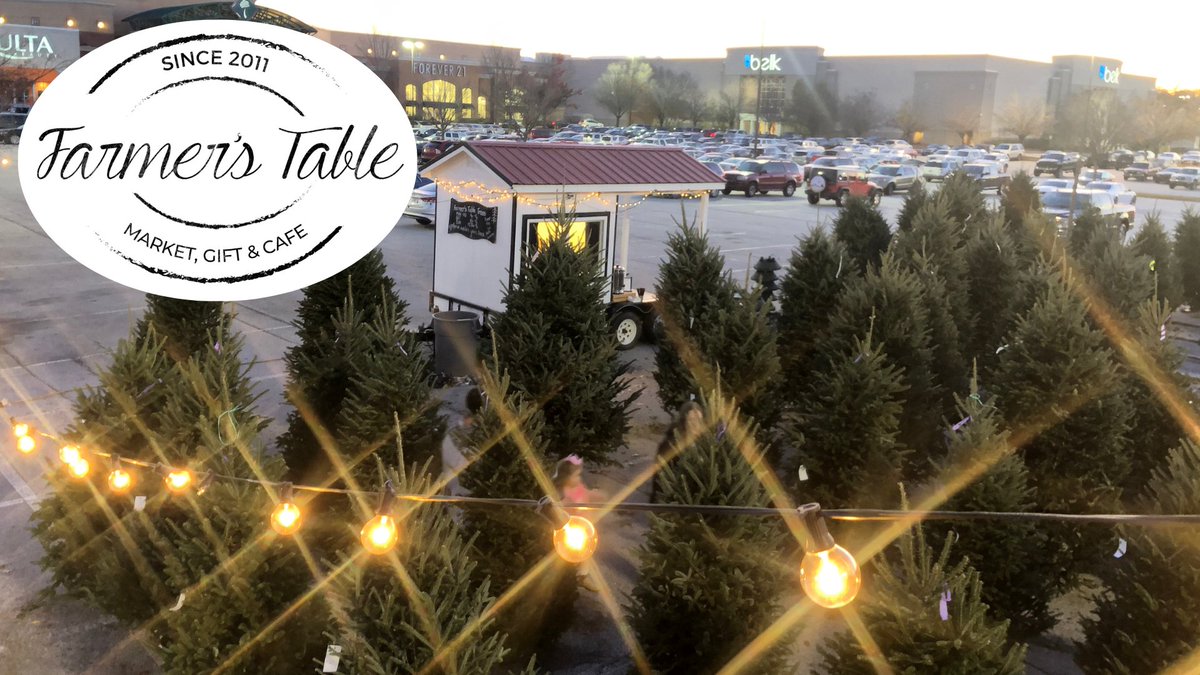 If you are looking for a beautiful Christmas tree 🎄 visit Farmer's Table Christmas Trees, located in the parking lot. They have 5ft - 12ft Frasier Firs. 
Details: bit.ly/3AUTSkW